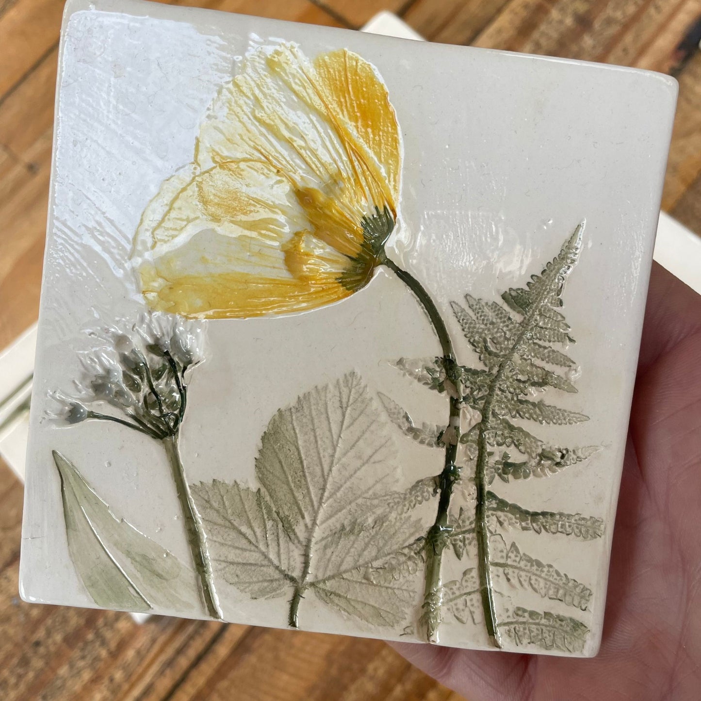 Spring Ceramic 10cm Tile by Tara Joy