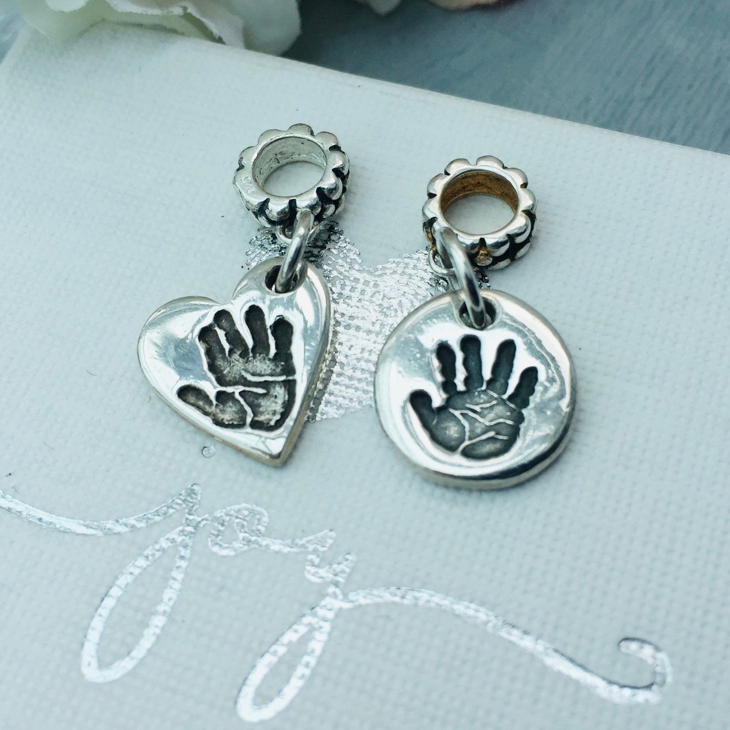 Personalised Pandora Compatible Mini Handprint or Footprint Charm - Joy Impressions