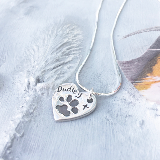 Pet Paw Print Charm Necklace - Joy Impressions