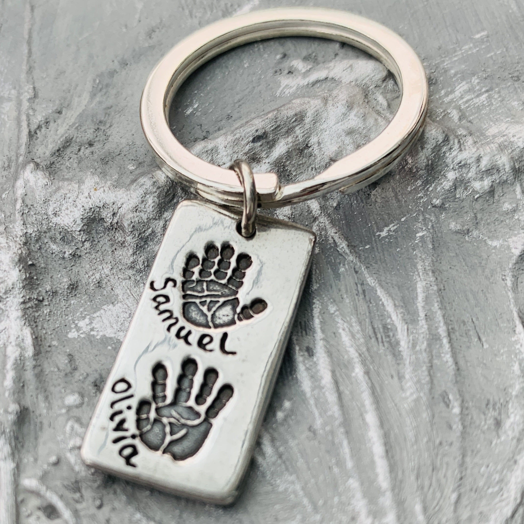 Handprint keyring clearance