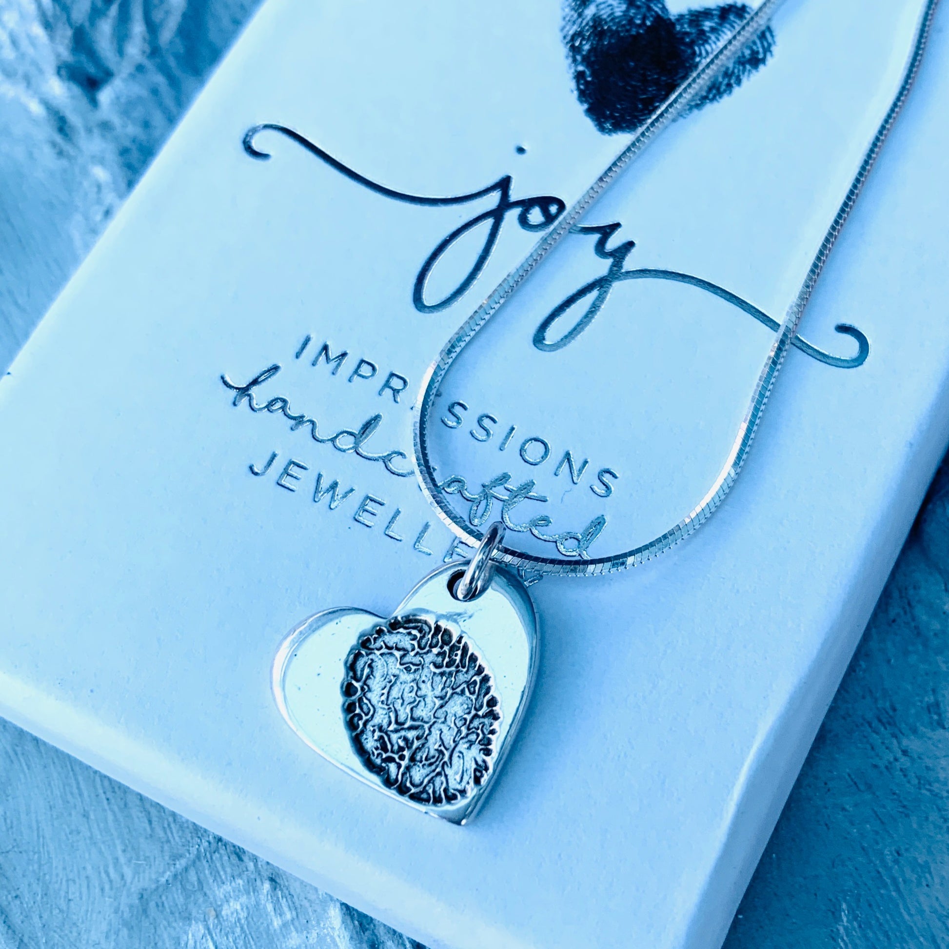 Ink Fingerprint Charm Necklace - Joy Impressions