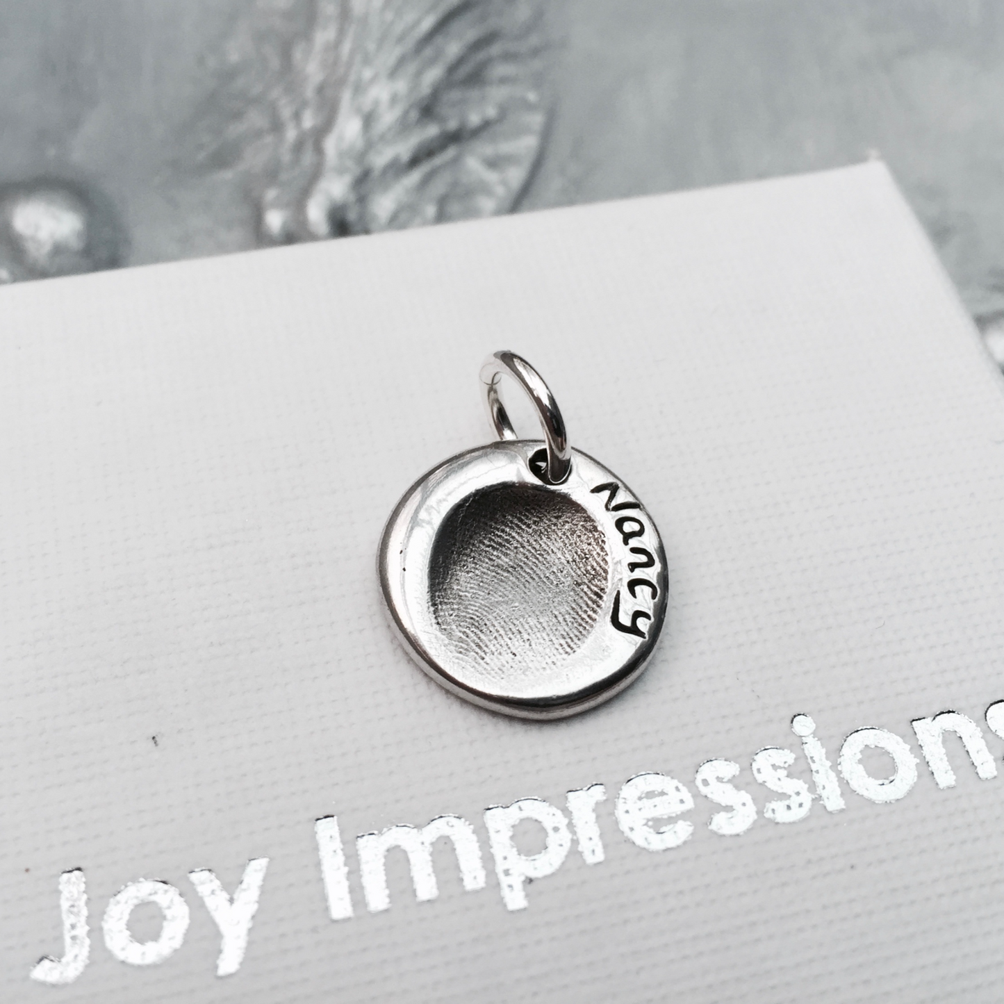 Circle Fingerprint Charm - Joy Impressions